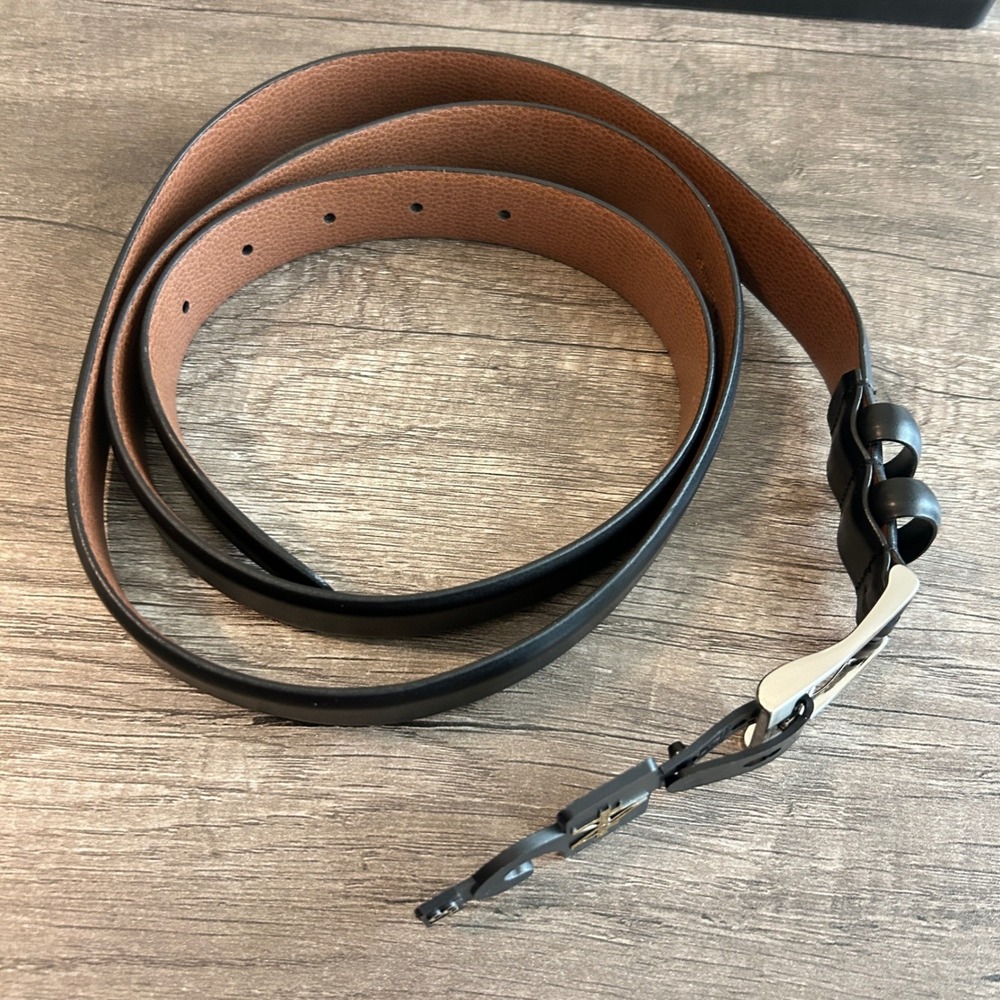 Mens Black Leather Belt 48 Full‎ Grain Italian Leather Classic Buckle Modern